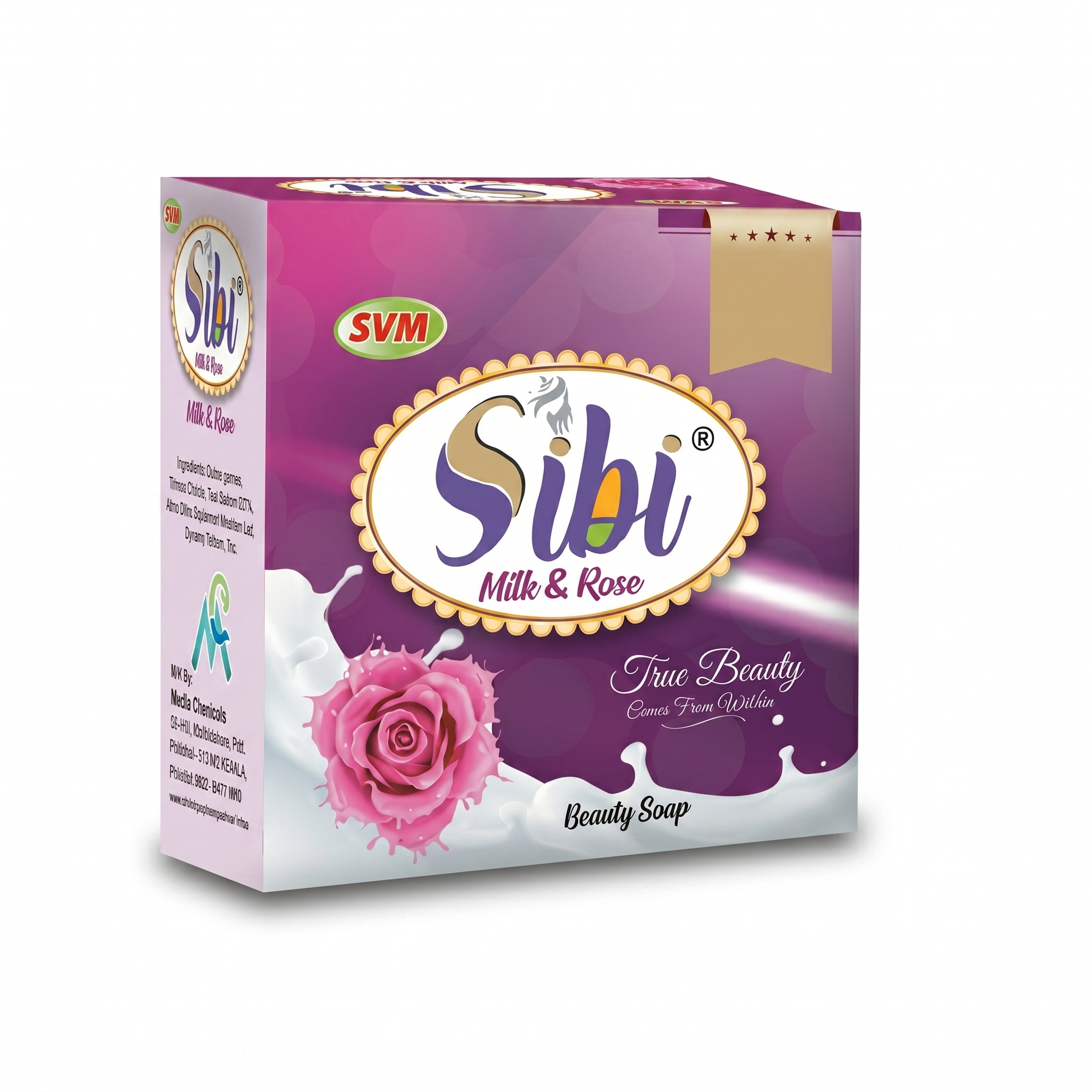 Sibi Plus Milk & Rose Beauty Soap