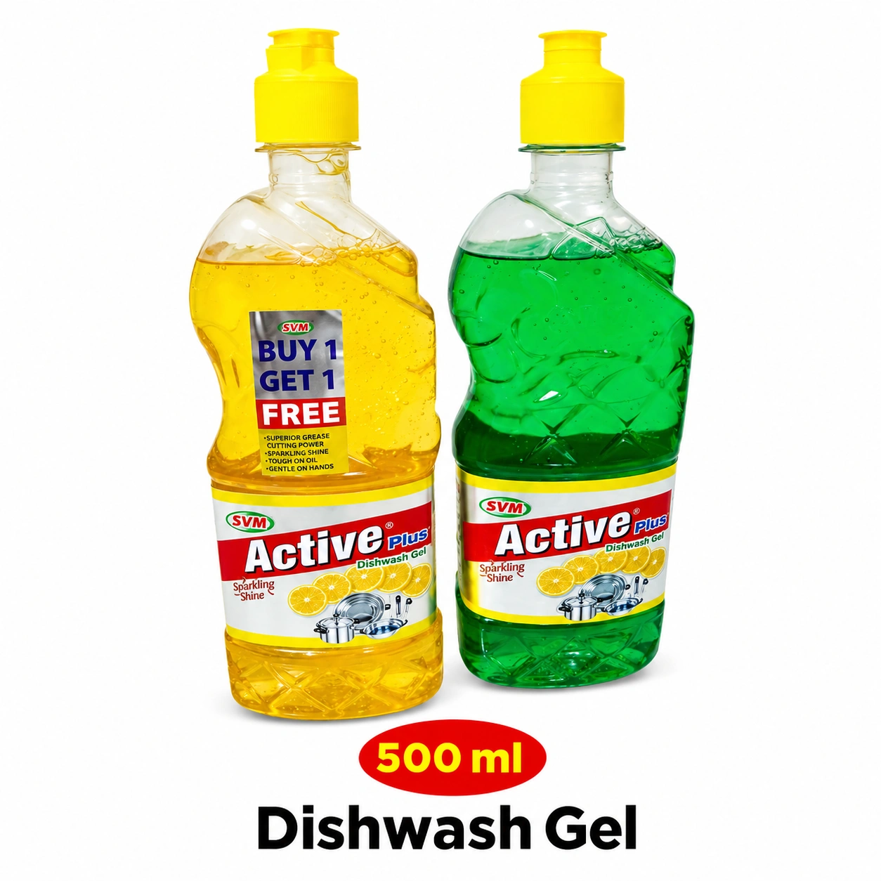 Active Plus Dishwash Gel Premium Degreasing Formula